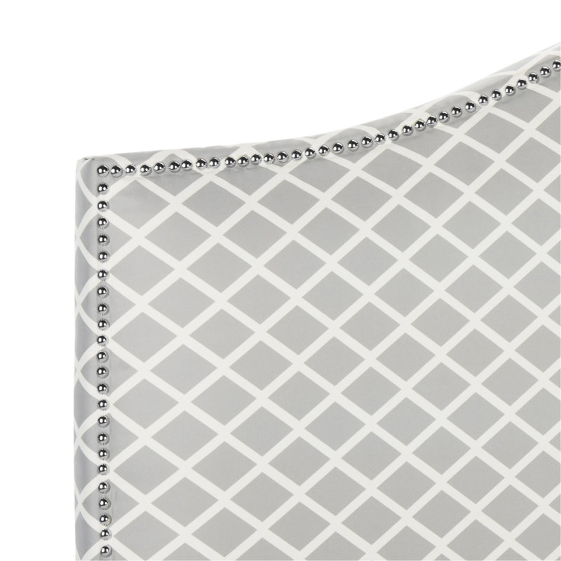 Epping Upholstered Headboard, Gray & White