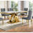 70.08" Modern Faux Marble Dining Table Set With Double X Base-116292545-116292550-122922127
