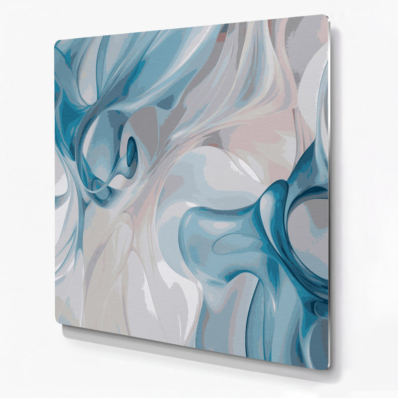 Biomorphic Abstraction 36, art mural gris en métal, H 12 po x l 12 po