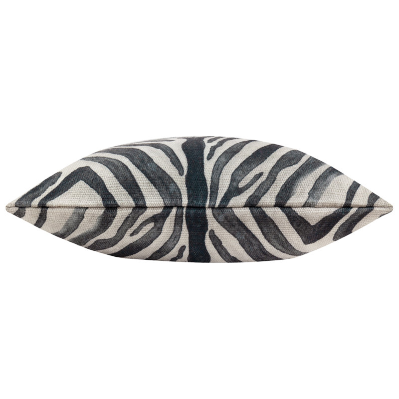 Leopardis Zebra Indoor / Outdoor Animal Print Square Throw, Pillow Cover Only - No Insert