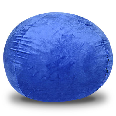 Minky Velvet Bean Bag Chair-5Ft Plush Floor Chair For Kids And Adults W/ Washable Cover, Lounge Chair With Stretchable Fabric
