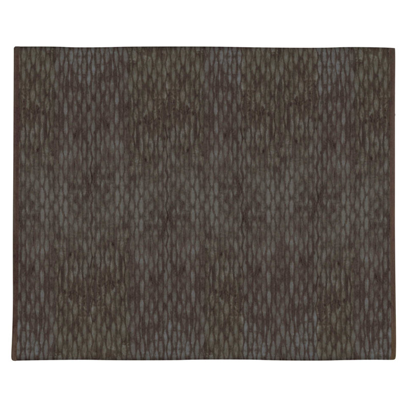 Tempo Geometric Area Rug in Brown, Rectangle 9' x 12'