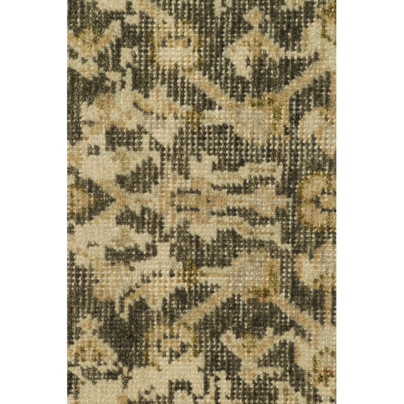 Rug & Kilim’S Distressed Rug In Beige-Brown With Herati Floral Patterns