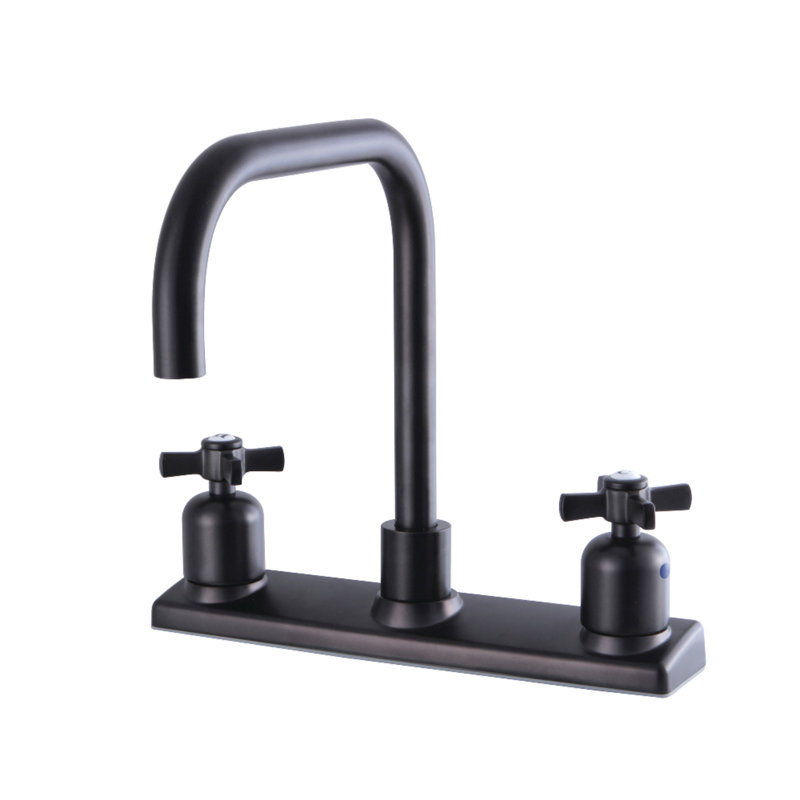 Kingston Brass Millennium Two-Handle 2-Hole 8" Centerset Kitchen Faucet, Oil Rubbed Bronze