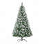 Sapin de Noël artificiel enneigé 6 pi., Branches réalistes, 61 pommes de pin, 800 branches