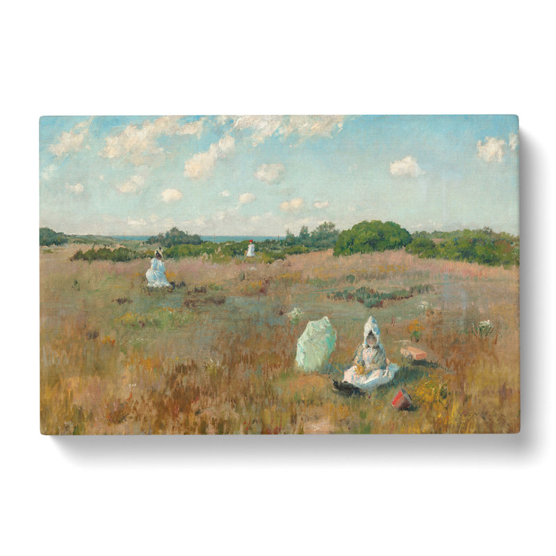 Gathering Autumn Flowers by William Merritt Chase - Wrapped Canvas Painting, 50cm H x 76cm W x 3cm D