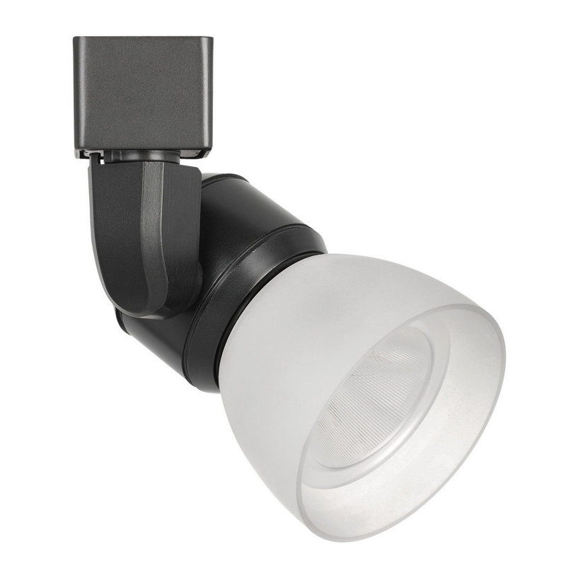 Tête en polycarbonate, 10W, Noir, Blanc givré