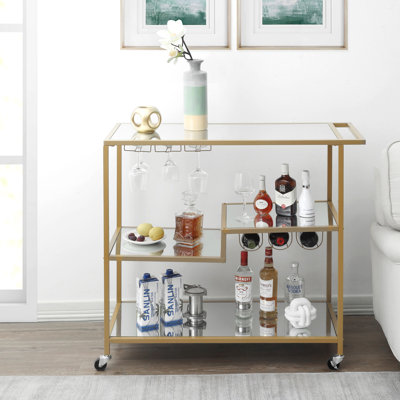 Gregoriana Mirror Bar Serving Cart