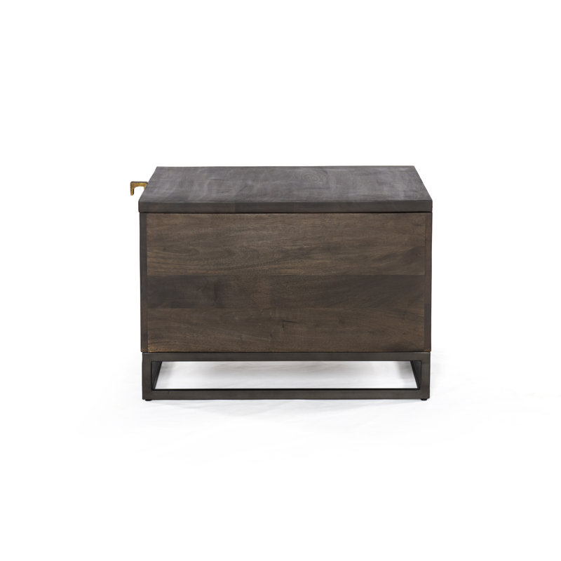 Kelby Solid Wood Coffee Table, Dark Brown