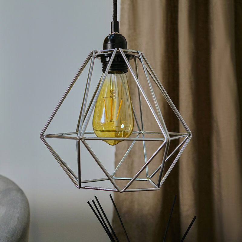 Carnegie 20cm H Metal Novelty Pendant Shade ( Clip On ), Chrome