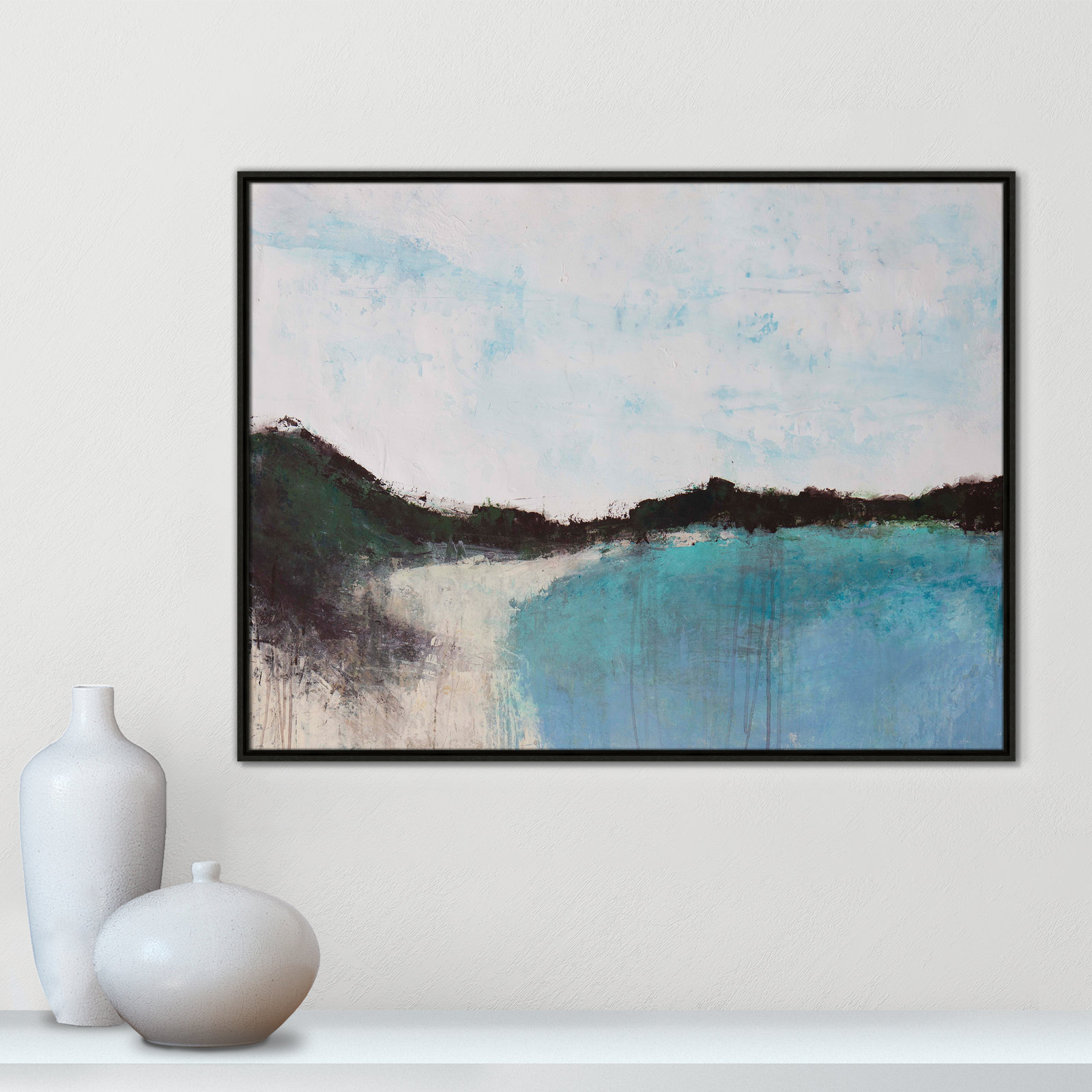 Mountainside Lakeview III Print, 31.5'' H x 41.5'' W x 2'' D, Espresso Framed