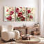 Tableau élégant sur toile tendue, motif de bouquet floral (lot de 3)-1266801990