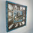 Wall Clock 24" Square Oversized for Living Room decor with Real Moving Gears America Collection-94246276