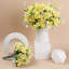 Fleurs de gardénia en soie artificielle dans un vase en céramique, arrangement de fausses fleurs réglables pour le centre de table de bureau