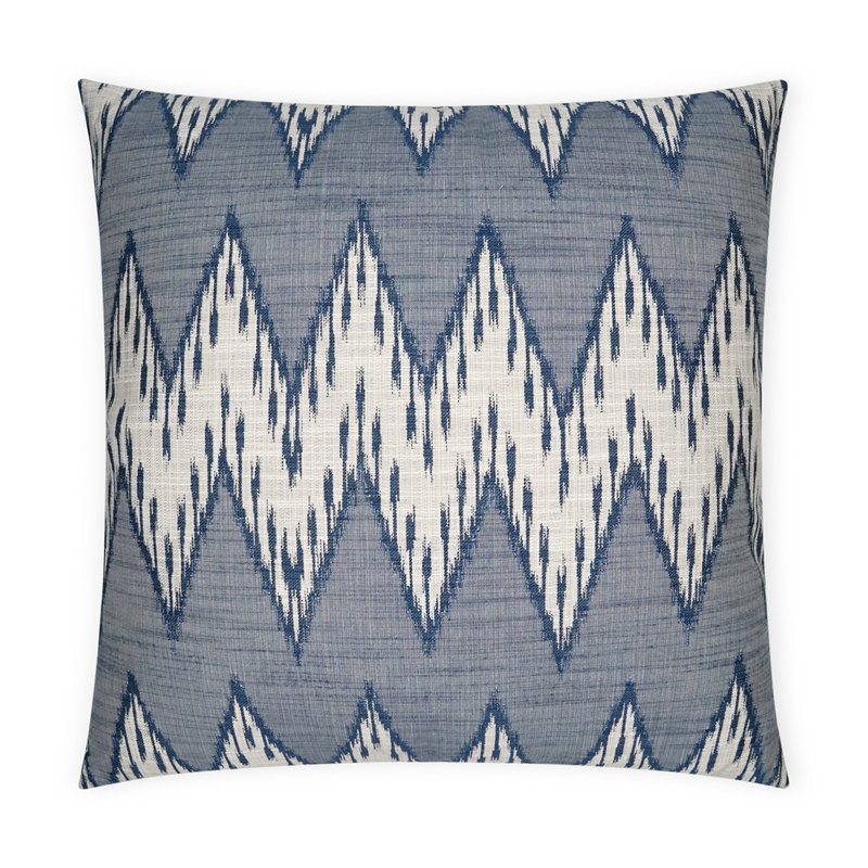 Caccini Pillow Cover & Insert, Indigo, Square 24"