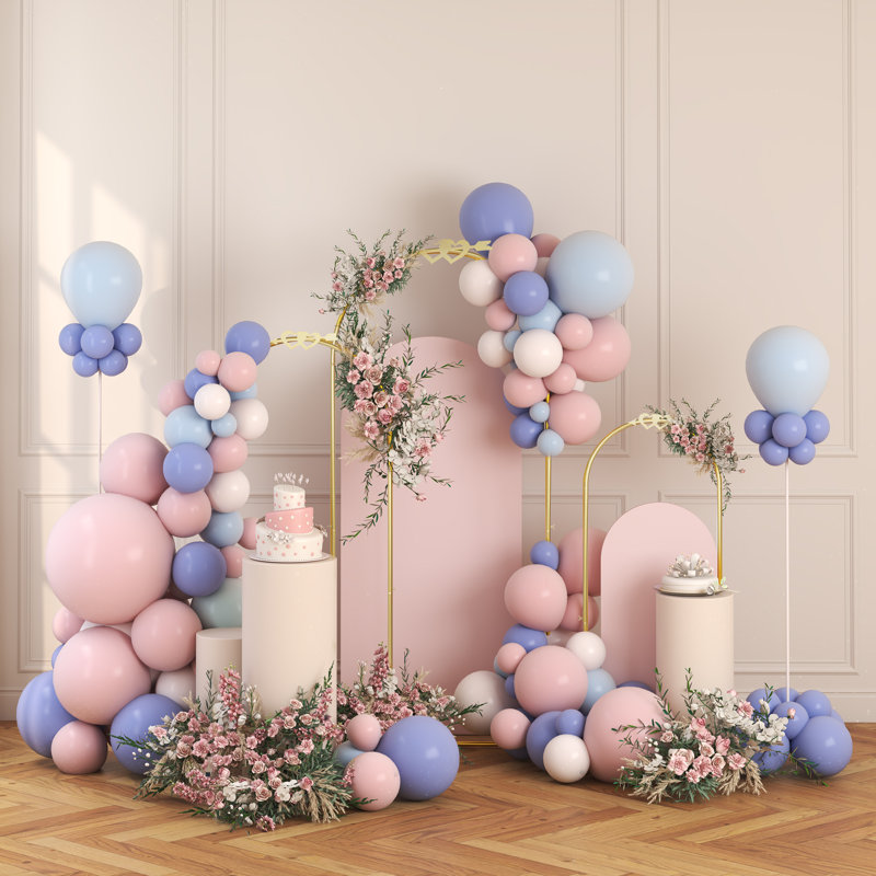 Ensemble de 3 supports en métal pour fond et enseignes de mariage
