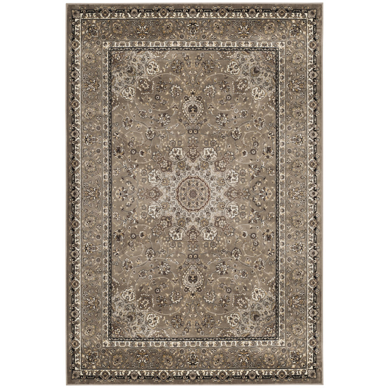 Carolus Viscose Pile Oriental Rug, Rectangle 6'7" x 9'6"