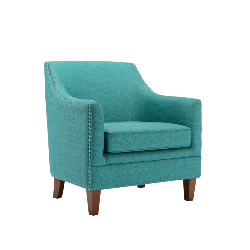 Fauteuil de 30,3 po de largeur Toisha, Mélange de polyester bleu