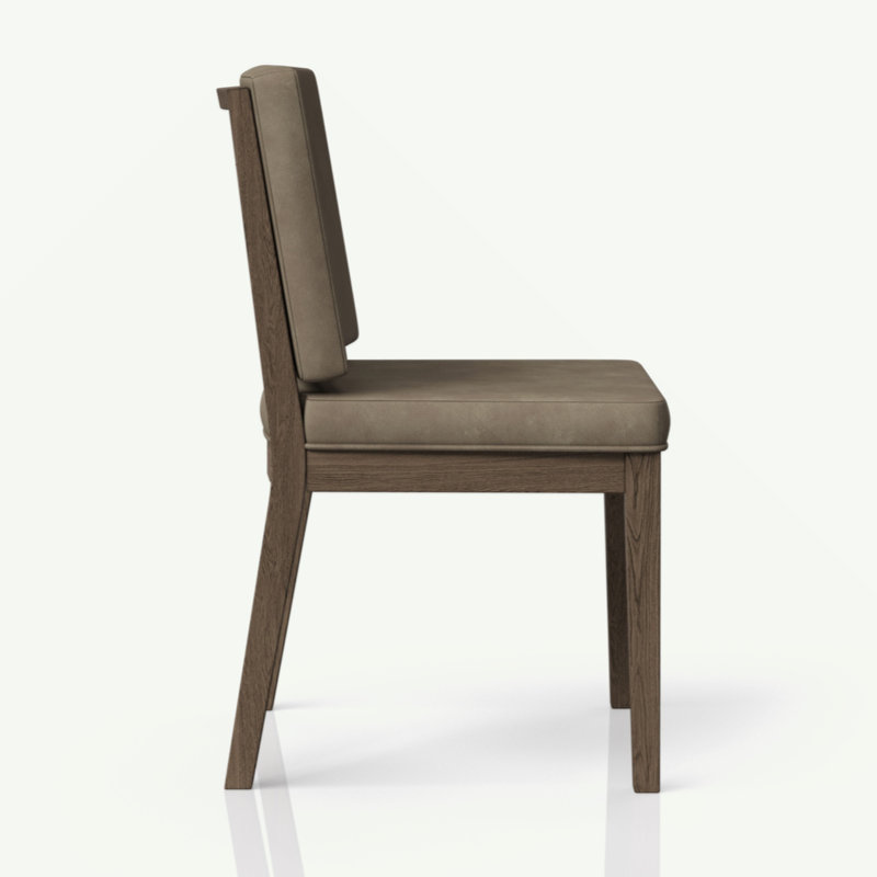 Ensemble de chaises lattes et en cuir à dossier souple (ensemble de deux)
