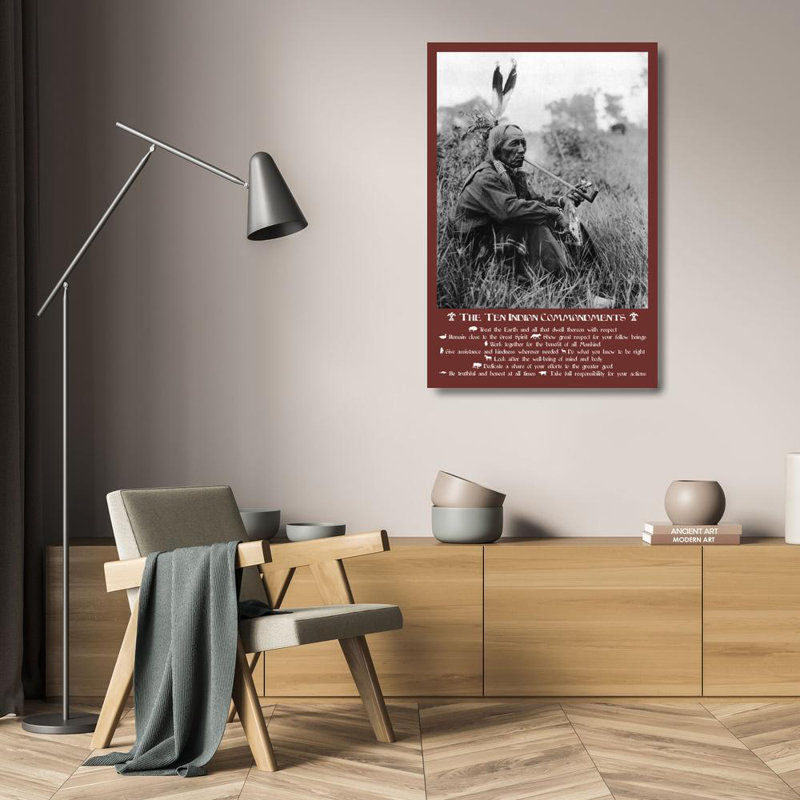 Ten Indian Commandments, 24" H x 16" W