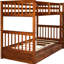 Lit superposé Twintwin en noyer avec construction robuste et tiroirs - durable et pratique pour les échelles de chambre à coucher