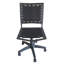 Chaise de bureau sans accoudoirs avec revêtement noir pour la maison ou le bureau