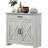 Utility Room Cabinet, Stone Gray - Adjustable Shelf And Drawer For Practical Storage Buffet Table With Design Living Room, Entryway, Kitchen Cabinet