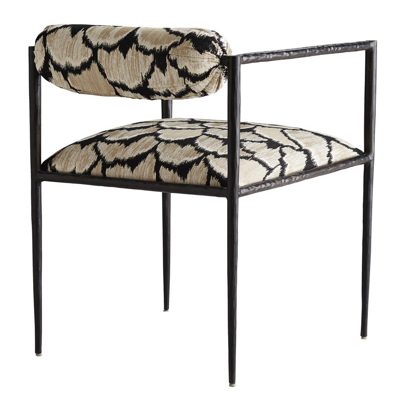 Barbana Upholstered Arm Chair, Ocelot
