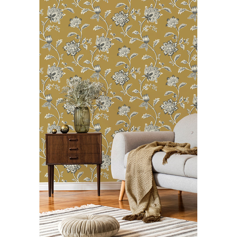 Juliette Jacobean Wallpaper, Yellow