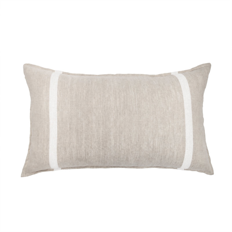Rory Herringbone 100% Linen Sham, King, Green