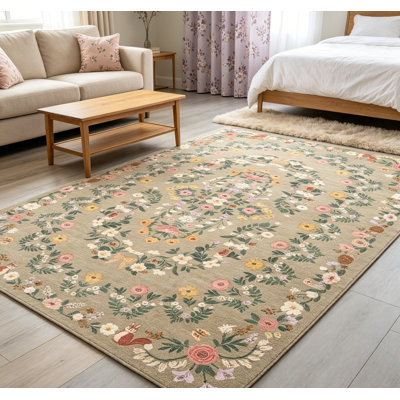 Tapis rétro taupe lavable pour l'intérieur