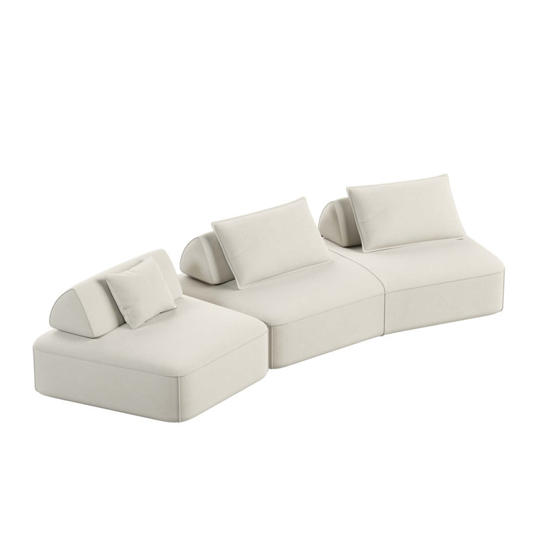 Canapé modulaire moderne avec dossiers amovibles et assise profonde