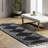 Martines Moroccan Shag Tasseled Performance Black/Gray Rug-1606554000