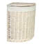 Wicker Lined Corner Laundry Bin Basket-45117806-45117809