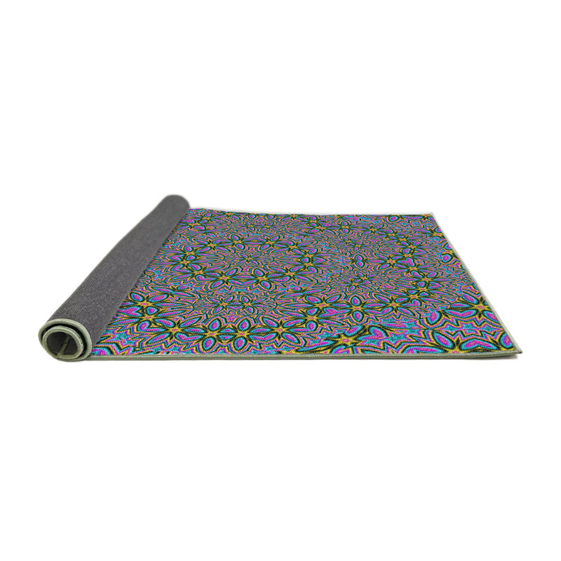 Tapis décoratif rose florale, Rond 5 pi