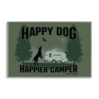 Happier Camper with Dog Giclee Art by Dog Is Good