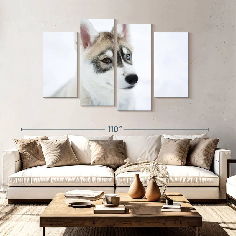 Brampt Glaring Husky, 54" H x 84" W