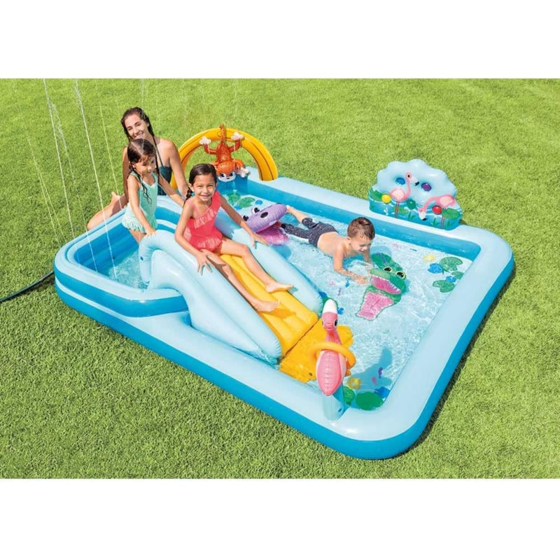 Polyvinyl Chloride (PVC) Rectangle Inflatable Pool 0.71cm H x 1.98cm W x 2.44cm L