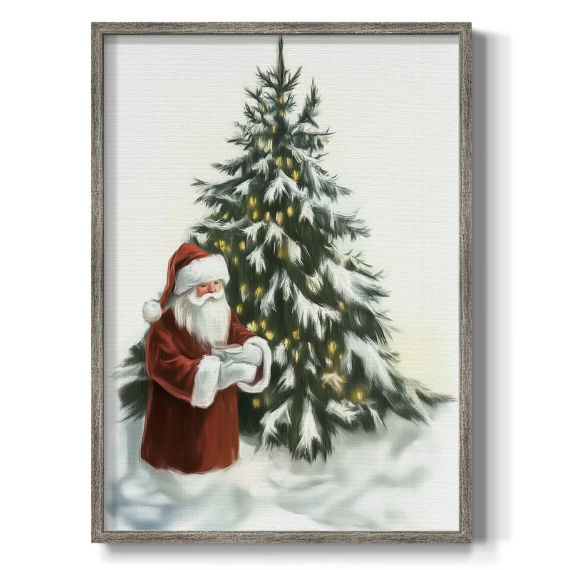«Christmas Holiday Art» CCLxxvii, reproduction d'art encadrée - bois massif, H 15 po x l 12 po