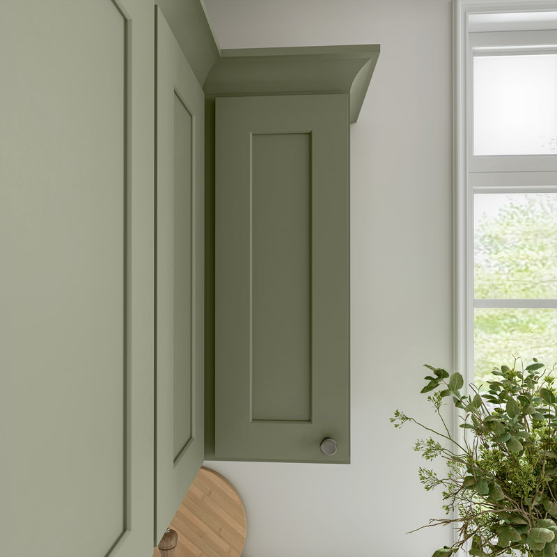 Armoire murale d'angle, 24" W x 36" H x 12" D, Vert sauge