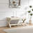 Upholstered Bench With X-Crossed Legs-711330160
