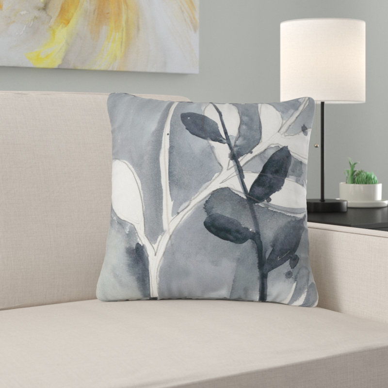 Grayscale Branches Throw Pillow, 20" x 20", Indoor/Outdoor