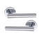 5 Pairs Straight T-Bar Classic Door Handles in Polished Chrome Finish with Spindle and Fixings