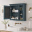 Armoire à pharmacie murale moderne pour salle de bain avec miroir et 3 tablettes ouvertes (meuble-lavabo non inclus).-1308990634