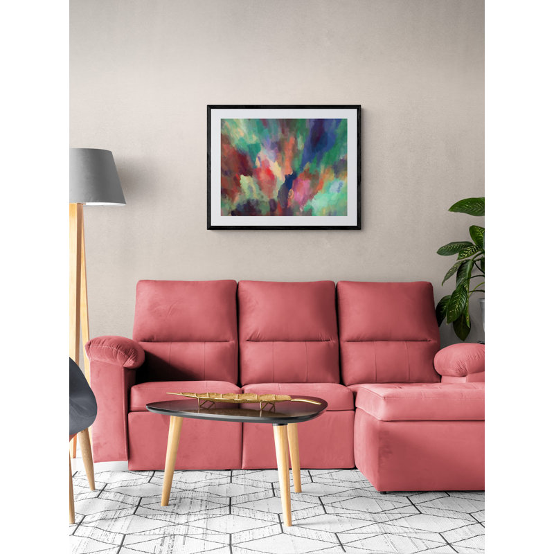 Abstract Composition 1032 Print by Angel Estevez, Black Framed Paper, 24" H x 30" W