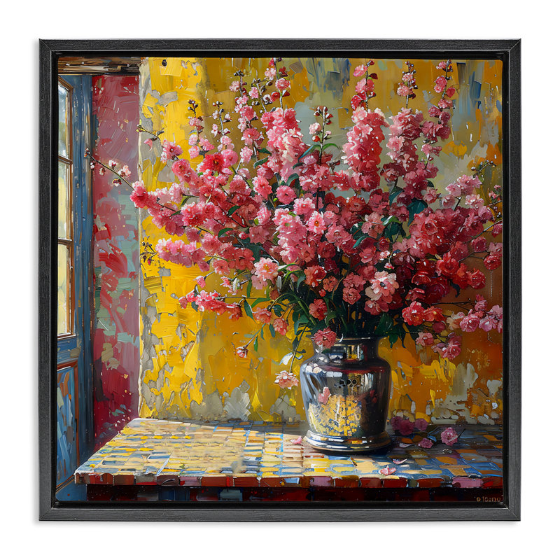 Cadre flottant pleine fleur, design par Creative Studio, Cadre flottant noir de jais, H 18 po x l 18 po