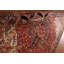 Tapis rouge en laine noué à la main de conception unique de style années 1960 8 pi 5 po x 10 pi 11 po Heriz