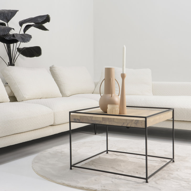 Lanette Four Leg Coffee Table, Oak, 46cm H x 60cm W x 60cm D