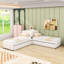 Lit plateforme simple tapissier avec lit gigogne et rangement