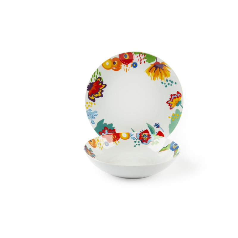 Saint Tropez Piece Porcelain Dinnerware Set - Service for 4